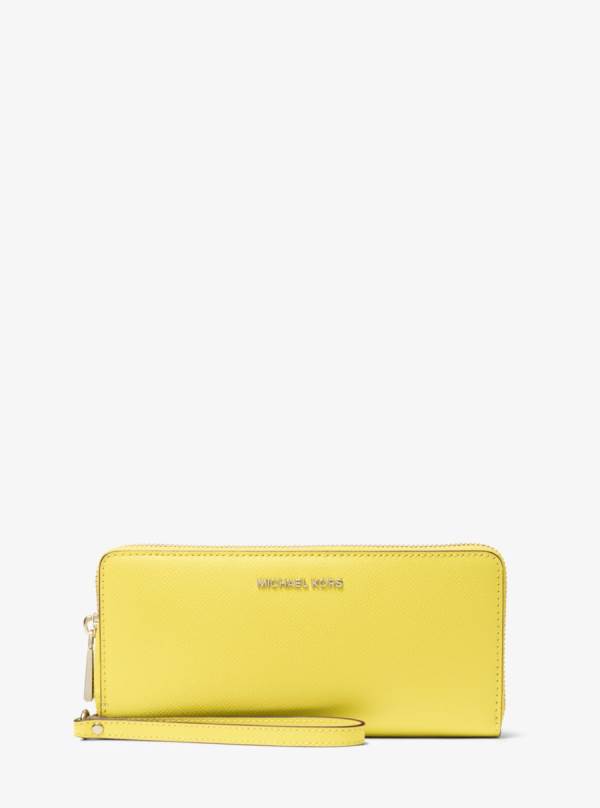 Damske Penazenky Michael Kors Crossgrain Leather Continental Wristlet Oranžové - Doplnky Michael Kors Akcia | OVRLZ-5902